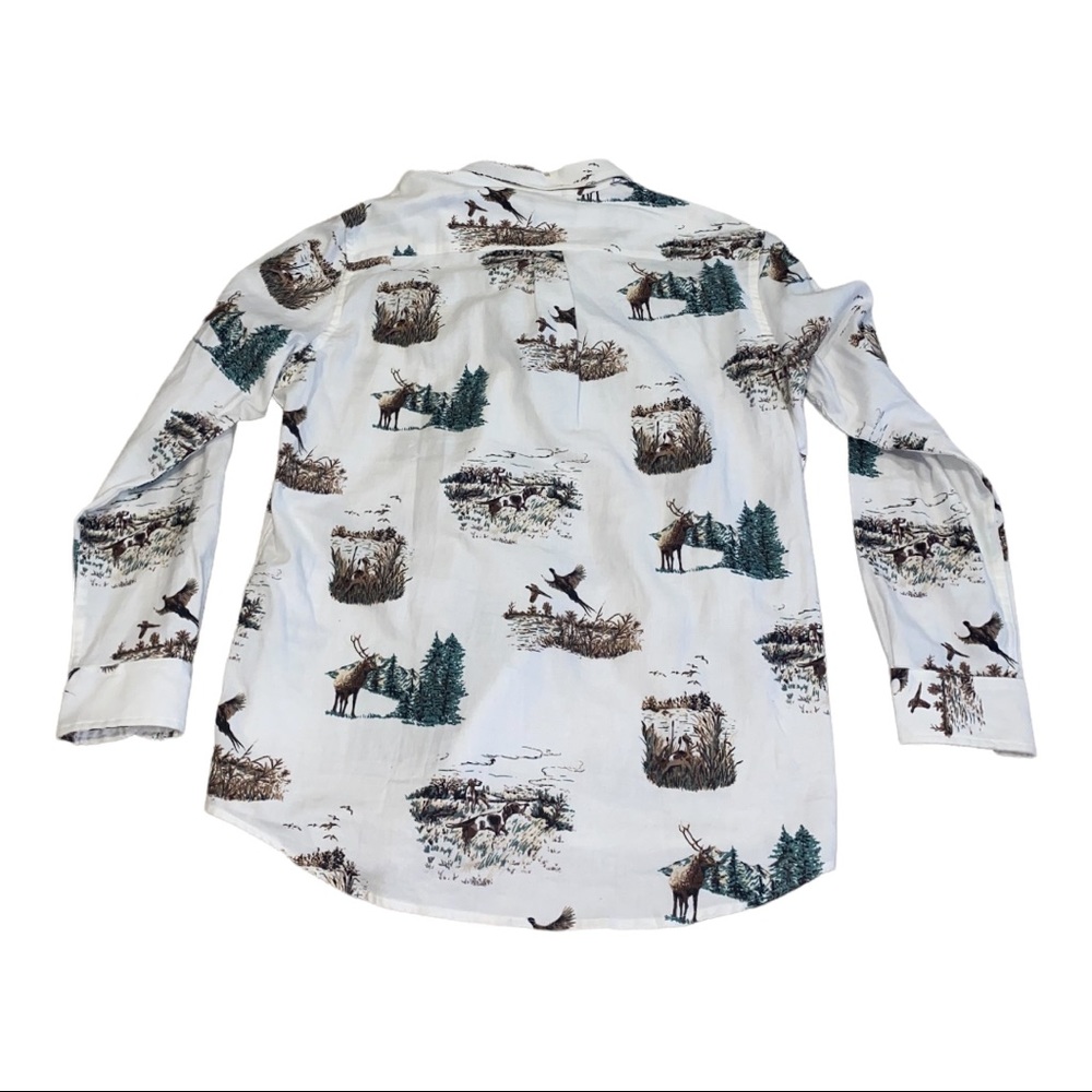 Chaps All-Over Print Button-Down Long-Sleeve Polo - image 3